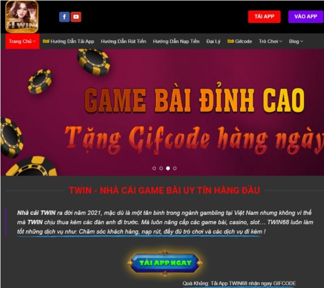 TWIN - Nhà cái game bài đổi thưởng uy tín 1