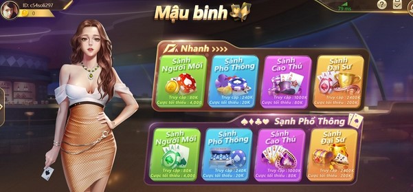 Mậu Binh tại nhà cái cá cược trực tuyến C54 uy tín và đáng chơi