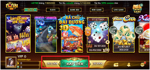 Cách nạp rút tiền tại cổng game Iwin Club 1