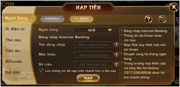 Cách nạp rút tiền tại cổng game Iwin Club 3