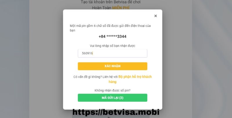 Hướng dẫn đăng nhập Betvisa